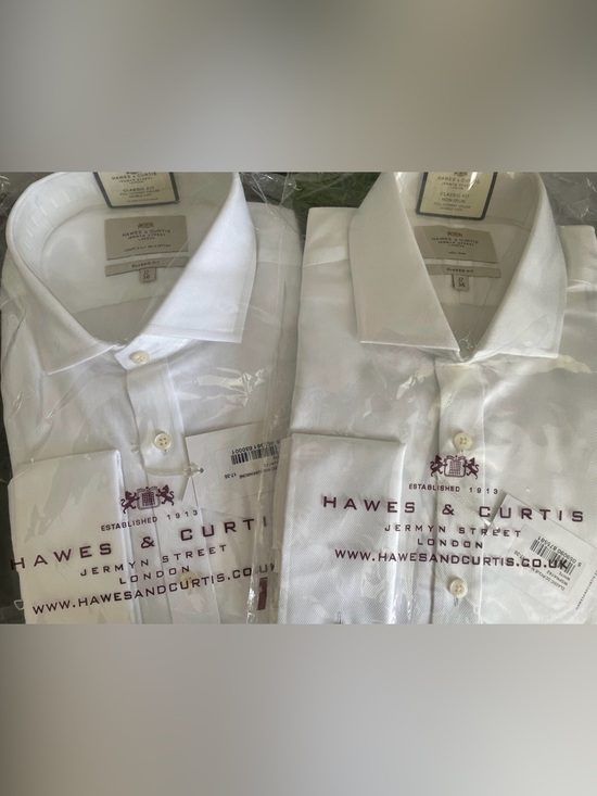 Hawes & Curtis Other - TWO Hawes & Curtis Men’s White Dress Shirt - Classic Formal Shirt